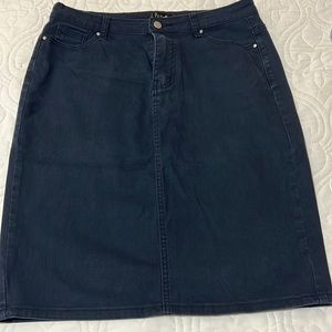 Jupe de Abby, size Large, navy midi skirt